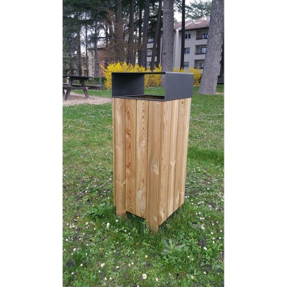 Poubelle Wood City 80 litres