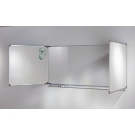 Triptyque NF émaillé blanc