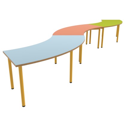 150x78 cm - Table scolaire modulable Fleur