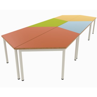 120x50 cm - Table scolaire modulable trapèze