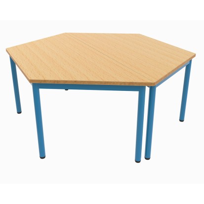 120x50 cm - Table scolaire modulable trapèze