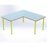 100x100x50 cm - Table scolaire modulable angle 5 pieds
