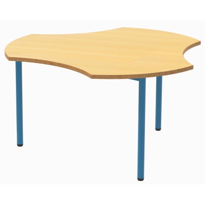Ø100 cm - Table école modulable hélice 3 pieds