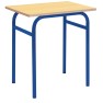 70x50 cm - Table scolaire monoplace 4 pieds VICKY