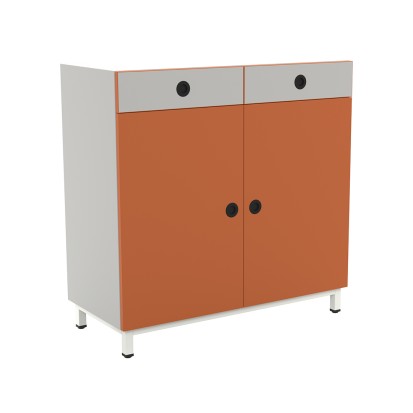 Armoire de rangement 2 portes et 2 tiroirs