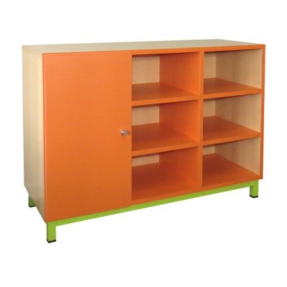 Meuble rangement école 1 porte 9 cases