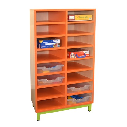 Meuble d'école pour rangement 16 cases