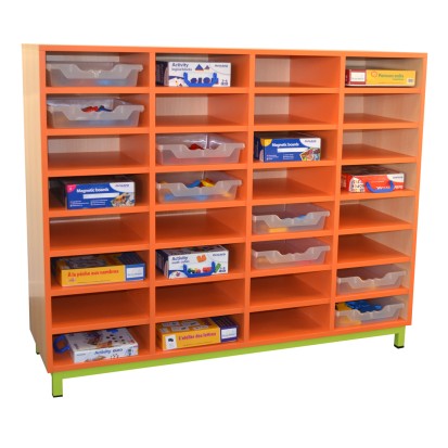 Meuble rangement 32 cases en bois