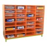 Meuble rangement 32 cases en bois