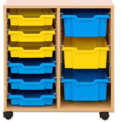 Meuble de rangement sur roulettes 9 bacs