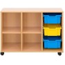 Meuble 3 colonnes sur roulettes