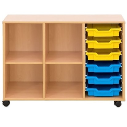 Meuble de rangement scolaire 6 bacs