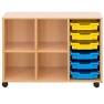Meuble de rangement scolaire 6 bacs