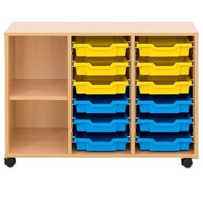 Meuble de rangement sur roulettes - 12 bacs