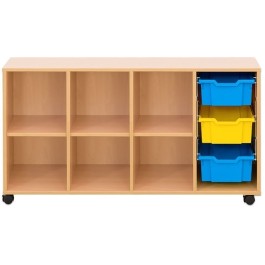 MEUBLE CARL 4 COLONNES - 3 BACS B2 + 3 TABLETTES