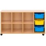 Meuble sur roulettes 4 colonnes - 3 bacs