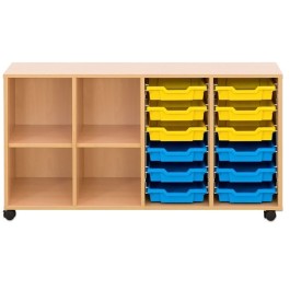 MEUBLE CARL 4 COLONNES - 12 BACS B1 + 2 TABLETTES