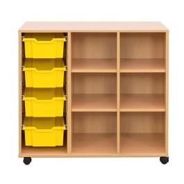 MEUBLE CARL 3 COLONNES - 4 BACS B2 + 4 TABLETTES