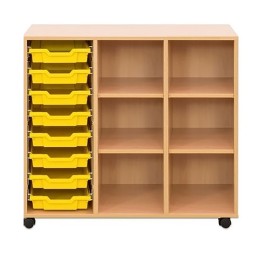 MEUBLE CARL 3 COLONNES - 8 BACS B1 + 4 TABLETTES