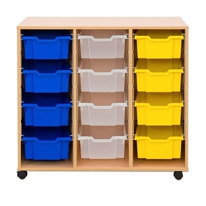 Meuble à cases pour école - 12 bacs