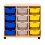 Meuble à cases pour école - 12 bacs
