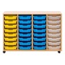 Meuble de rangement 4 colonnes et 24 bacs