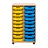 Meuble pour école sur roulettes - 20 bacs