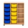 Meuble à cases avec 10 bacs polypropylène