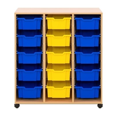 Meuble de rangement sur roulettes pour école
