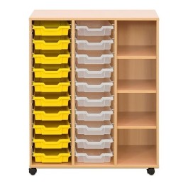 MEUBLE CARL 3 COLONNES - 20 BACS B1 + 3 TABLETTES