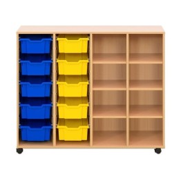 MEUBLE CARL 4 COLONNES - 10 BACS B2 + 6 TABLETTES