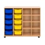 Meuble scolaire mobile 4 colonnes - 10 bacs