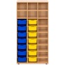 Armoire 13 cases et 14 bacs pour école