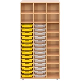 MEUBLE CARL 3 COLONNES - 28 BACS B1 + 9 TABLETTES