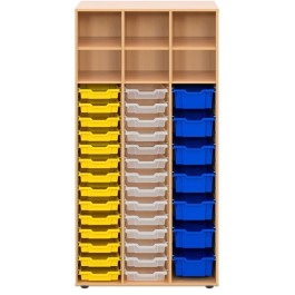 MEUBLE CARL 3 COLONNES - 28 BACS B1 + 7 BACS B2 + 3 TABLETTES