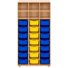 MEUBLE CARL 3 COLONNES - 21 BACS B2 + 3 TABLETTES