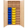 Armoire pour école avec porte - 13 cases - 14 bacs