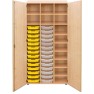 Armoire de rangement pour école - 28 bacs plastique