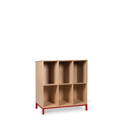 Meuble école sur socle - 6 cases