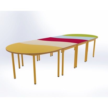 100x71 cm - Table d'école modulable en bois