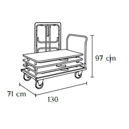 Chariot pour 10 tables DUMAS