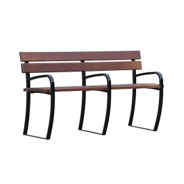 Banc CONFIDENCE Confort Senior 3 accoudoirs bois et pieds acier