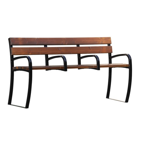 Banc CONFIDENCE Confort Senior 4 accoudoirs bois et pieds acier