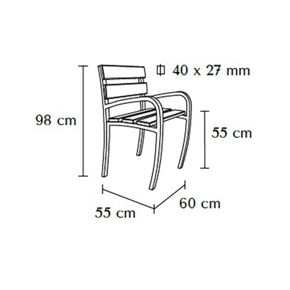 Fauteuil CONFIDENCE Confort Senior bois et pieds acier