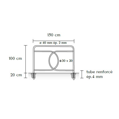 Barrière de ville LE NOTRE 150cm