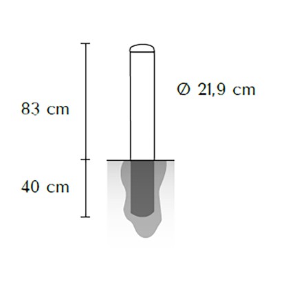 Borne ANTI-BELIER 83cm