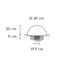 Borne de ville HEMISPHERE 20cm