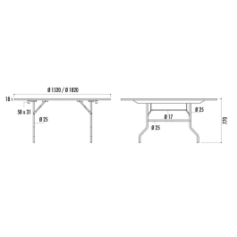 Table pliante ronde TARRAGONE