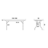 Table pliante TARRAGONE en polyéthylène