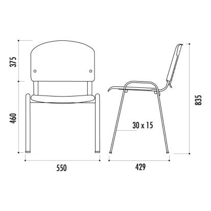 Chaise ISO en multiplis de bois